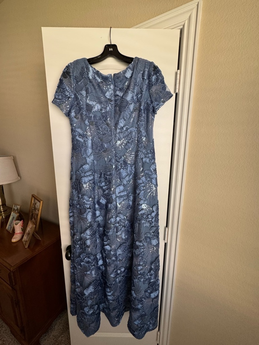 Alex Evenings  Blue Embroidered Maxi Dress - Picture 5 of 6